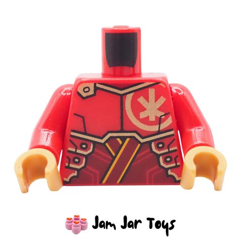 LEGO Red Tunic Torso, Gold Symbol and Armour, Kai logo on back. TO222