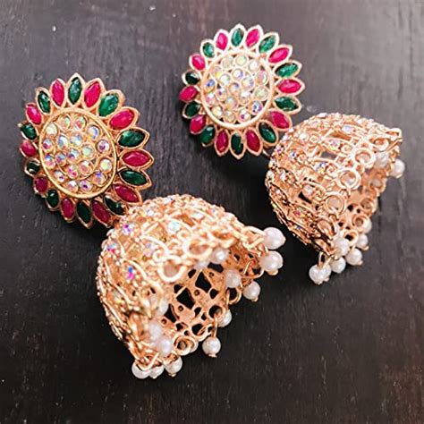 Buy Sattyaki Silver-Plated Traditional Rajasthani Earrings Sunflower ...