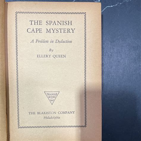the spanish cape mystery a problem in deduction book, by ellery queen ...