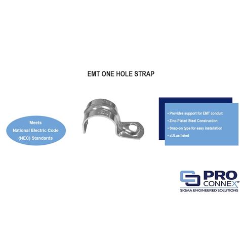 Sigma ProConnex 1-1/2-in Electrical (EMT) Zinc-plated Steel One-hole ...