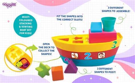Buy Giggles Funskool Stack A Boat, Pull Along, Nesting & Stackable Toy ...