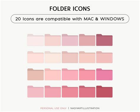 Pink folder icon desktop icons cute windows desktop icons mac folder ...