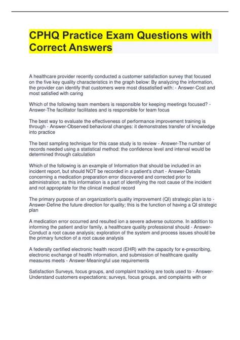 CPHQ Practice Questions 的图像结果