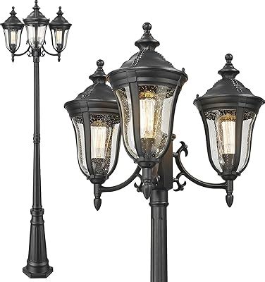 Luminzone Lamp Post Lights 3-Head Outdoor Post Lamp with High India | Ubuy
