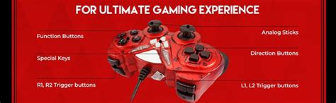 Quantum QHM7487 USB Game Pad with Dual Vibration & Turbo Function (Blue ...