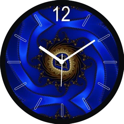 Buy Regent blue gold texture Wall Clock Online at Low Prices in India ...