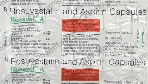 Rozavel A 75mg Strip Of 10 Capsules: Uses, Side Effects, Price & Dosage ...