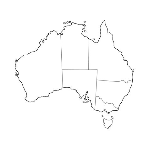Premium Vector | Line map of australia illustration vector icon australia map