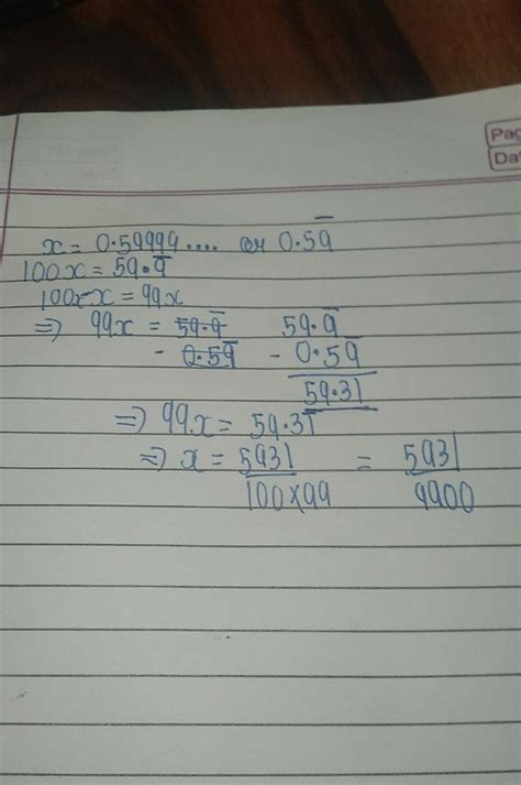 Express 0.59 bar in the form P by q where p and q are integers and q ...