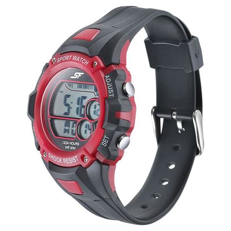 Buy Online SF Digital Dial Black PU Strap Watch for Men - nu77111pp01 ...