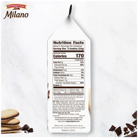Milano Milk Chocolate Cookies Ingredients at Kathleen Lynch blog