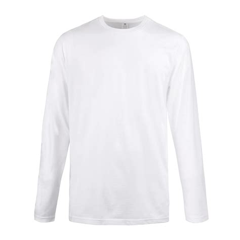 Men's Cotton Long Sleeve Soft T-Shirt, Crew Neck Stretch Shirts Classic ...
