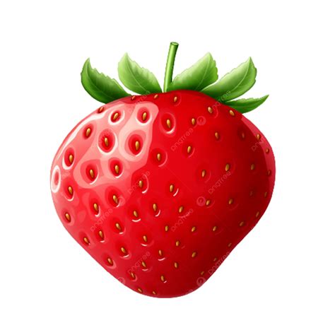 Single Fruit Strawberry Cartoon, Fruit, Transparent PNG Transparent ...