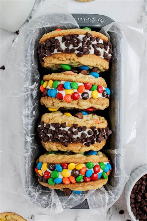 M&M Ice Cream Sandwiches | Recipe in 2025 | Ice cream sandwich, Ice ...