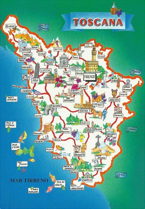 Tuscany Italy Map