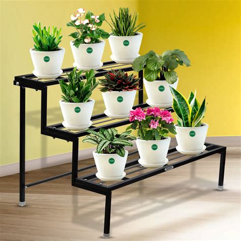Urban Plant Heavy Duty 3 Step Planter Pot Stand: Premium Garden Stand