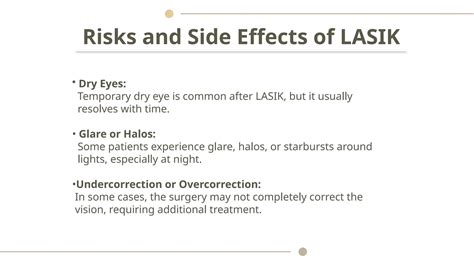 Lasik Vision Correction Side Effects