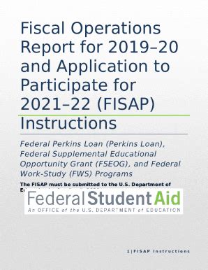 Department Provides Tool to Help Complete FISAP Applications Doc ...