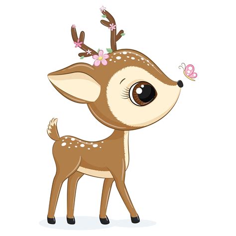 Vintage Baby Deer Drawing