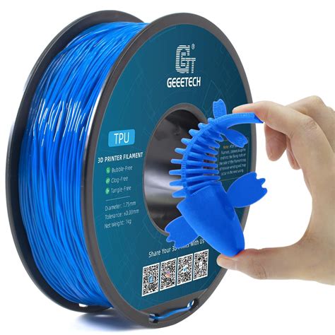 Geeetech TPU Filament 1.75mm, Flexible 3D Printer Filament Roll, 1kg（2 ...