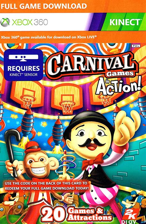 Amazon.com: XBOX 360 Carnival Kinect Full Game Download Card: Video Games