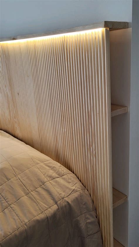 DIY Headboard with LED Light Strips