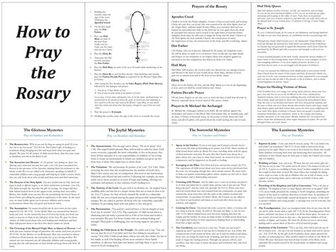 Printable Rosary Pamphlet Fold - Printable JD