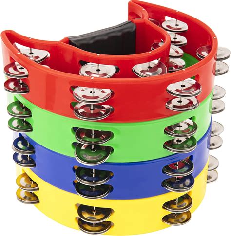 Amazon.com: 4 Pack 9" Tambourines for Adults, Tamborines Musical ...