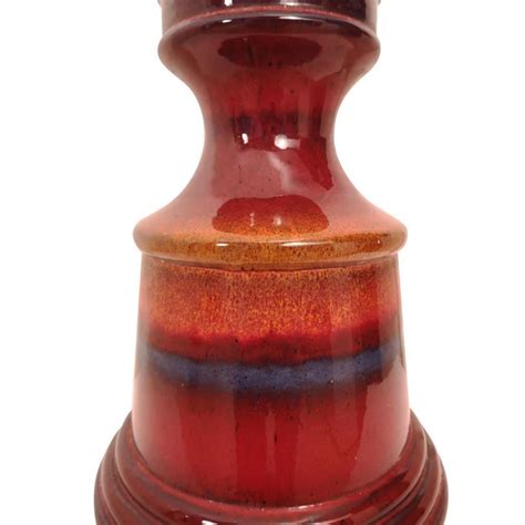 Extra Large Ceramic Floor Lamp with New Silk Custom Made Lampshade René ...