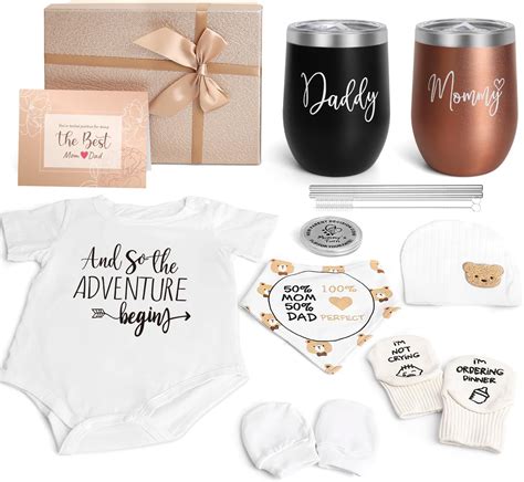 Amazon.com : Pregnancy Gifts for First Time Moms - New Parents Gift Set ...
