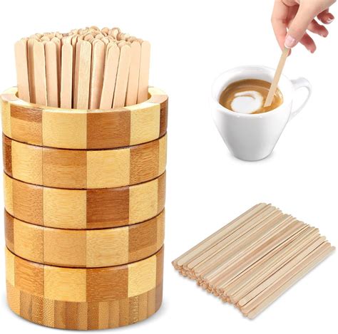 Amazon.com: 101 Pcs Coffee Stirrers Holder Set 1 Pcs Stirrers Holder ...