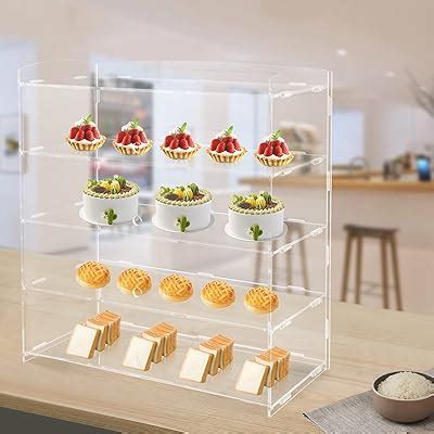 Gdrasuya10 4-Tier Acrylic Display Case Removable Clear Shelves India | Ubuy