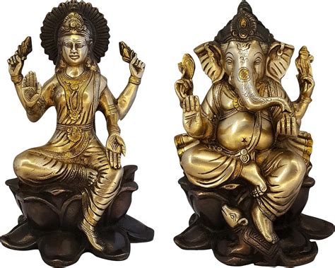 Divine Mantra Laxmi Ganesh Idol Set for Home Puja Room Decor Pooja ...