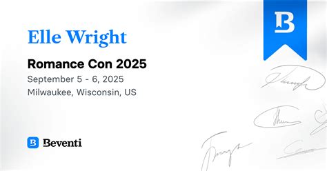 Elle Wright, Romance Con 2025 - Beventi