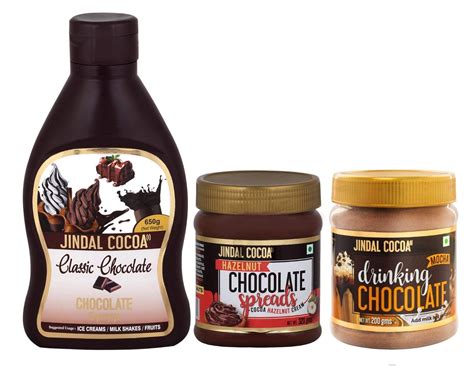 JINDAL COCOA Classic Chocolate Syrup 650Gm | Jindal Cocoa's Hazelnut ...