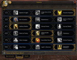 Retribution Paladin PvE DPS Talents, Builds, & Glyphs - MoP Classic ...