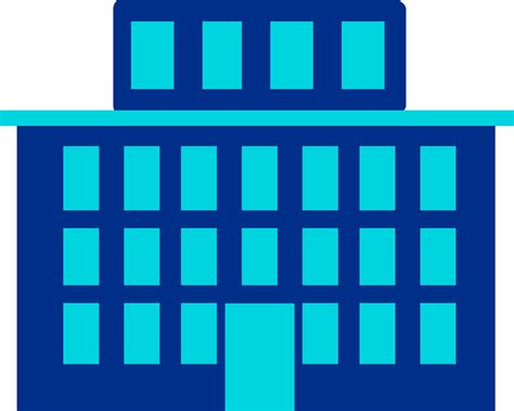 A low, blue building Vector Art Vector Art