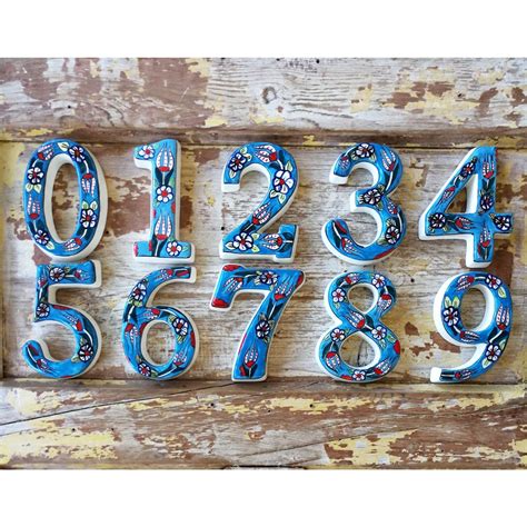Handmade Ceramic House Numbers, Custom Address Tile Sign, Ceramic ...