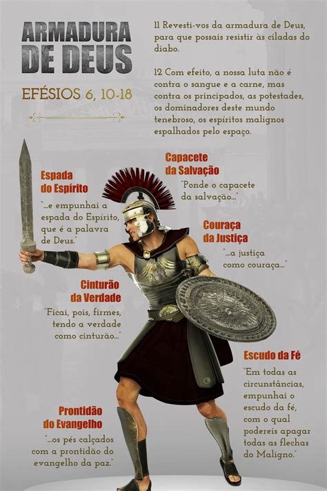 Armadura de Deus | Armor of god, Bible study scripture, Bible teachings