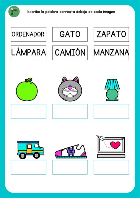 LECTOESCRITURA: coloca la palabra correcta en cada imagen - Orientacion ...