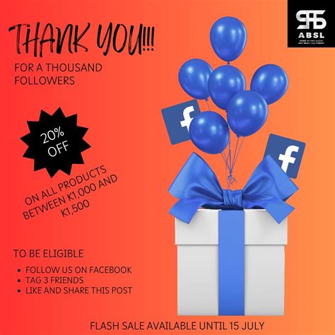 1000k+ Followers Celebration Flash Sale, 41 chachacha Road, Town Centre ...