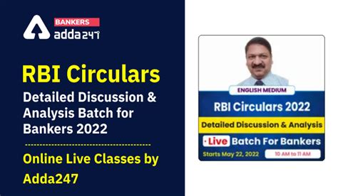 RBI Circulars Detailed Discussion & Analysis Batch for Bankers 2022 ...