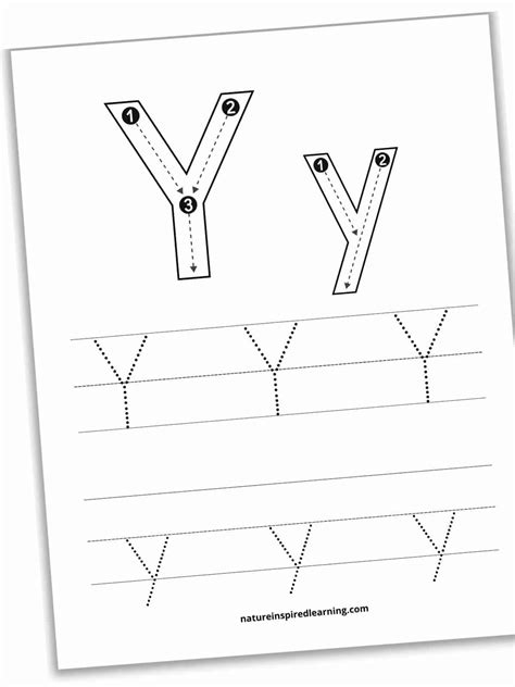 Letter Y Worksheet: Free Tracing Sheet for Kids - Worksheets Library
