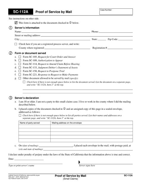 CA SC-112A Form - Fill Online, Printable, Fillable, Blank - pdfFiller