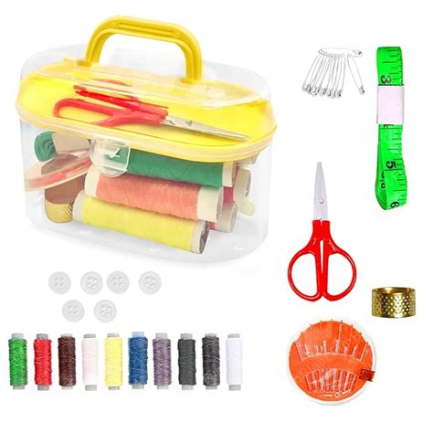 FunBlast Sui Dhaga Kit – Needle and Thread Box, Double Layer Small ...