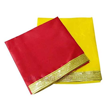 Buy Vibrant Satin Altar Cloth 1x1m with Golden Border – Multipurpose ...