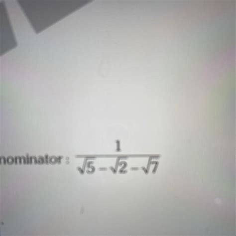 Simplify the following by rationalising the denominator 1/root 5 - root ...