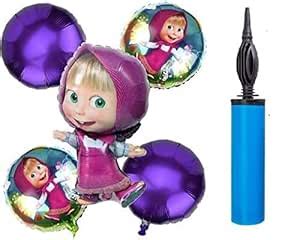 Neevaza Masha Character Foil Balloons with Pump For Birthday Decoration ...