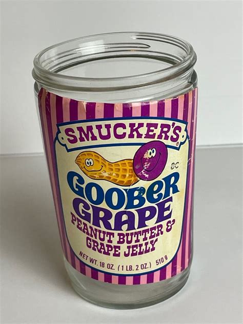 1970's Smuckers GOOBER GRAPE Peanut Butter Jelly Jar vintage ...