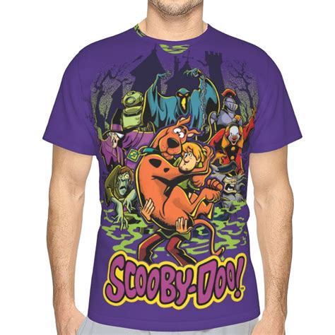 Men Women Scooby Doo Shirts Short Sleeve Cosplay Adults Anime T-Shirts ...